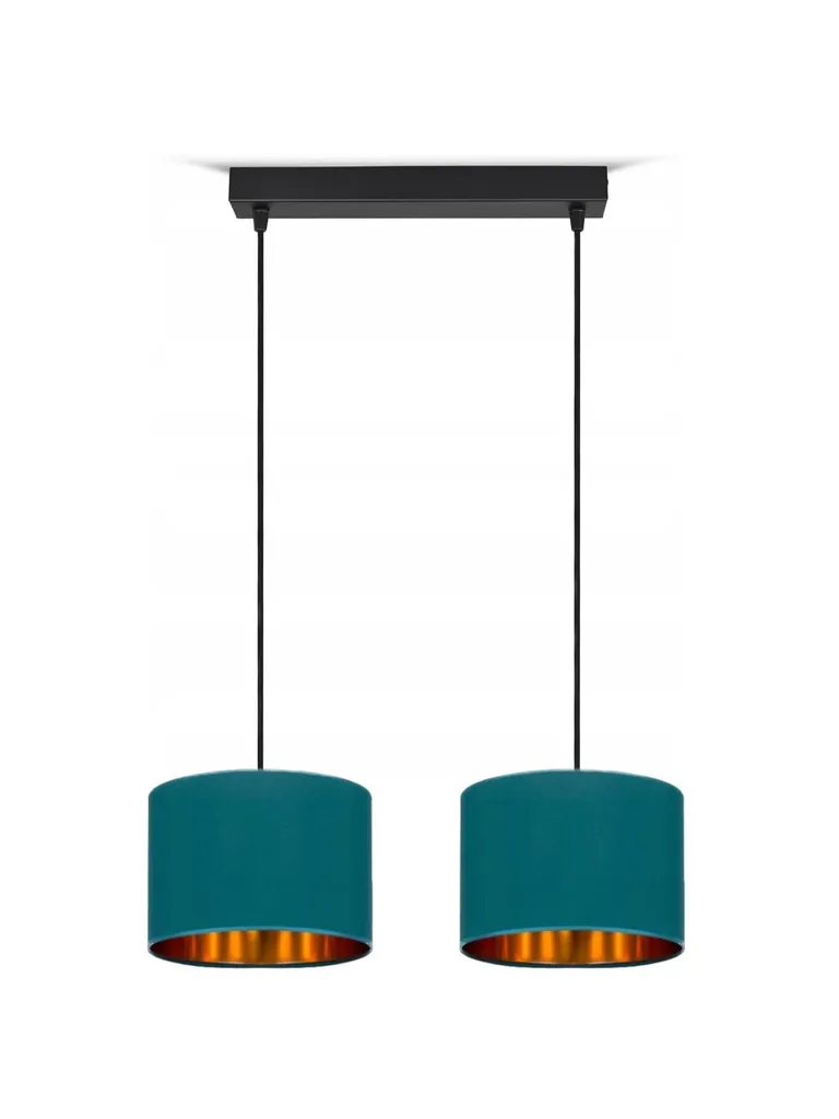 Plafonnier Turquoise Vintage Moderne E27 Design 2 Feux Modèle N230-H2-T