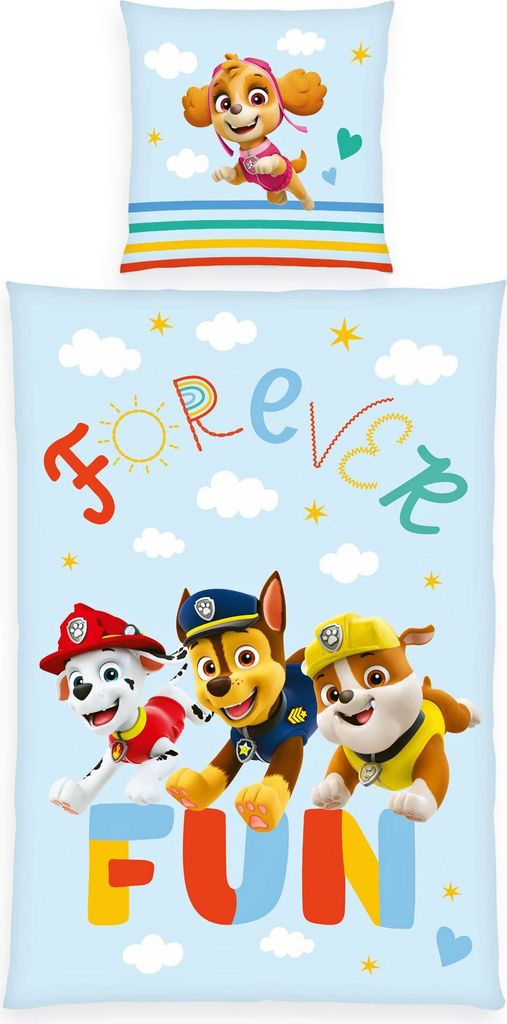 HERDING Paw Patrol Bettwäsche-Set ‘Forever Fun’ – 135×200 Produktbild 