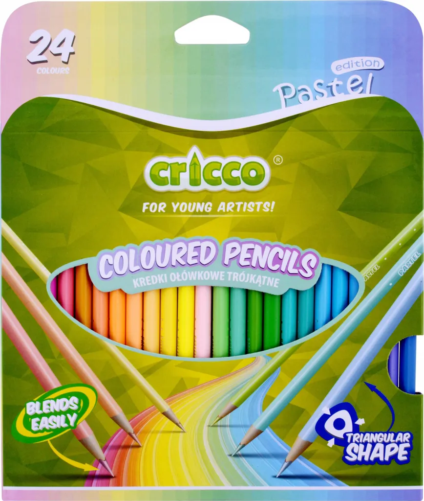 CRICCO Matite pastello triangolari 24 colori - 2
