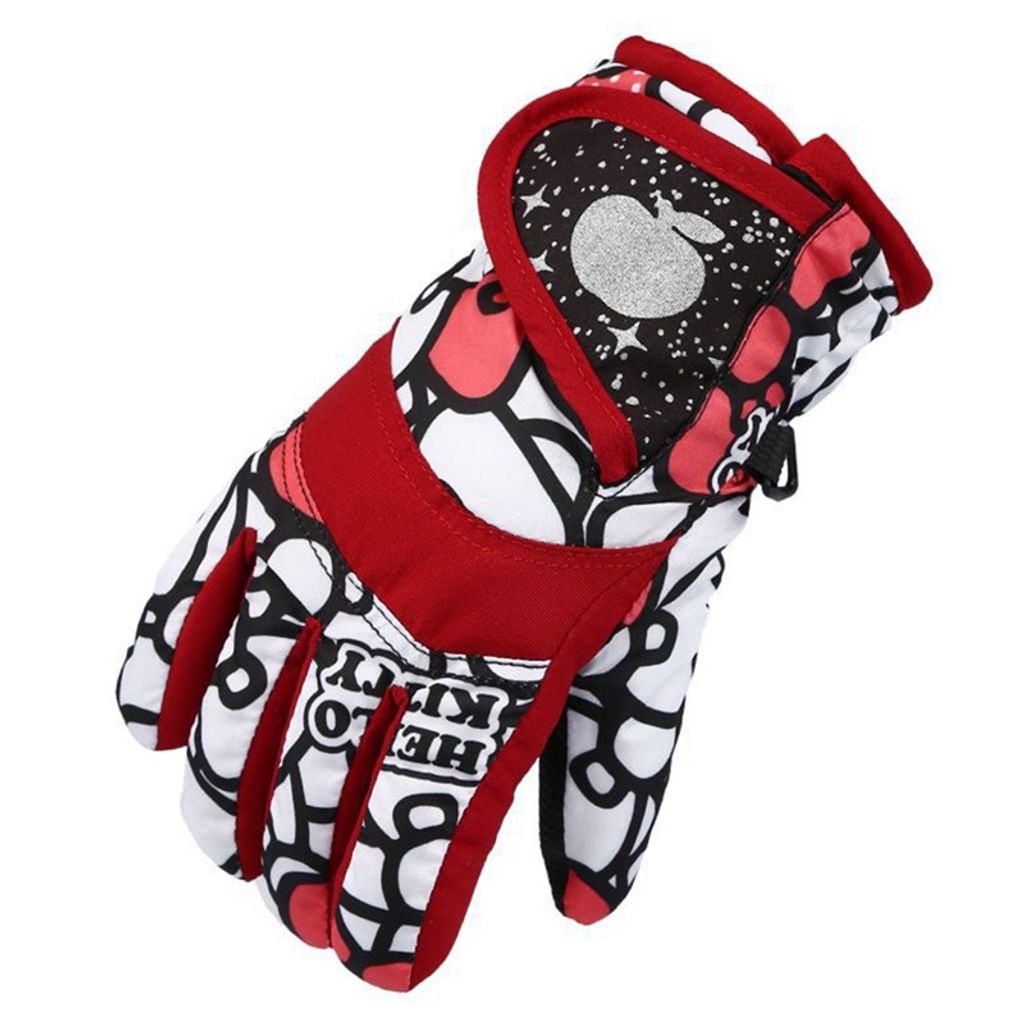 Ziener Kinder Skihandschuhe Fingerhandschuhe LABINO AS® glove schwarz grau rot 