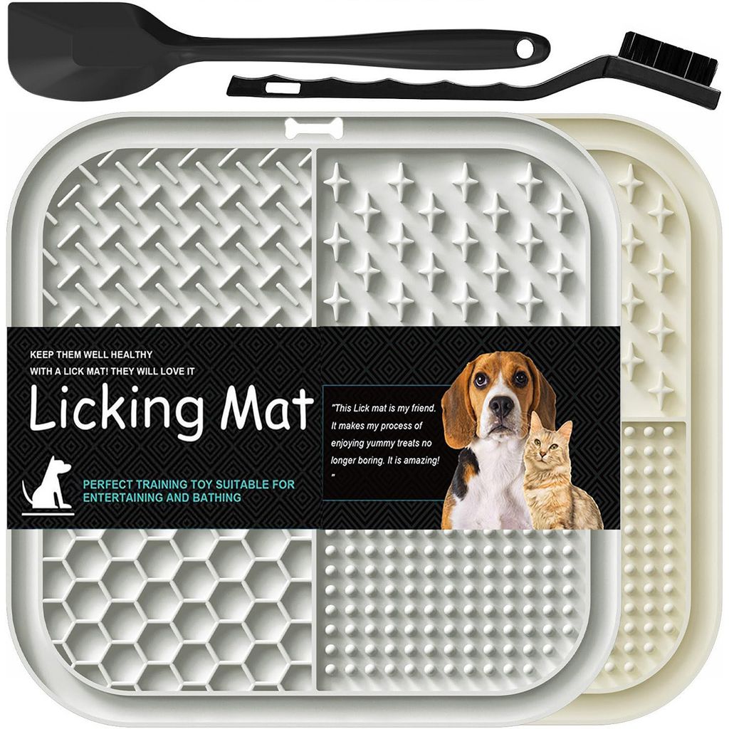 2 Stück Leckmatte Hund,Schleckmatte Hund mit Silikonspatel Produktbild 