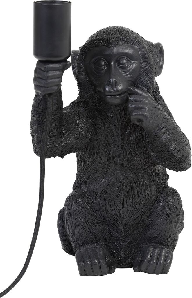 Light & Living - stolná lampa - Monkey - čierna - plast - Obrázok produktu 