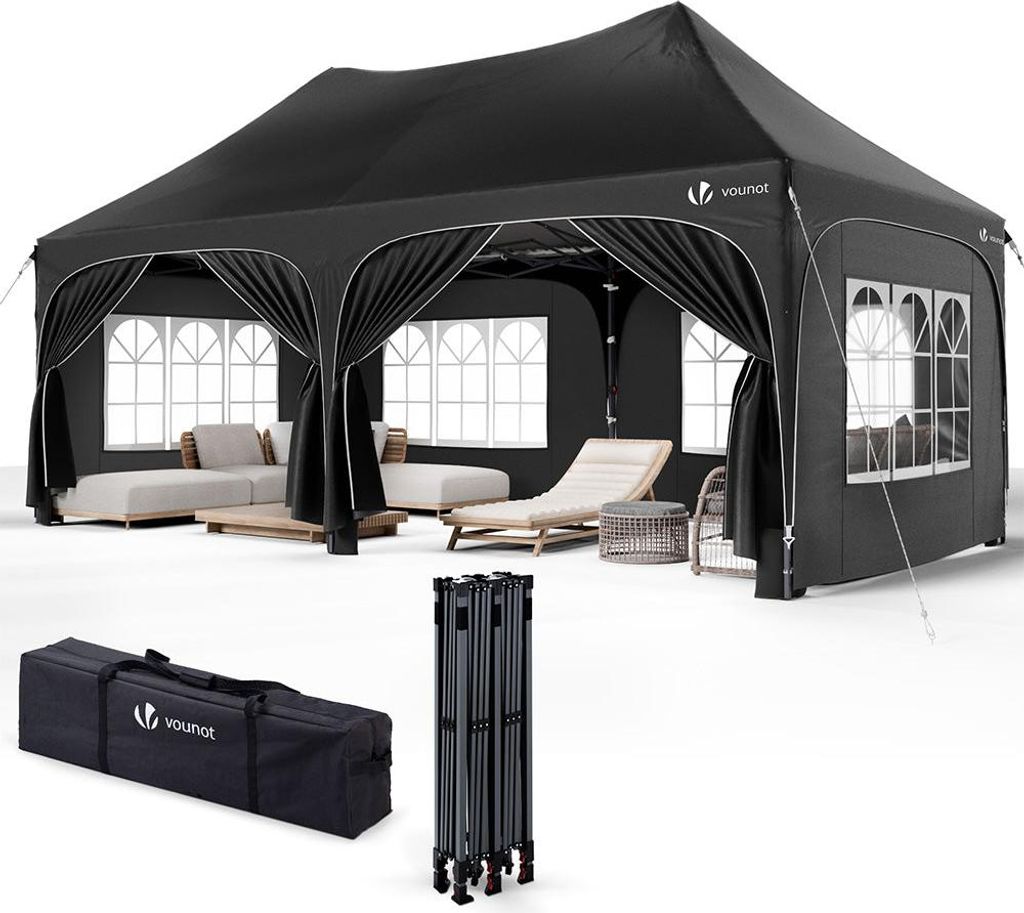 Pavillon VOUNOT® 3 x 6 m, imperméable, avec 6 parois Image du produit 