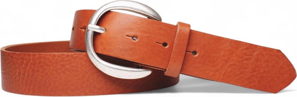 FRONHOFER Best&Timeless hochwertiger Damengürtel 4 cm, echt versilberte Schnalle, vegetabiles Naturleder