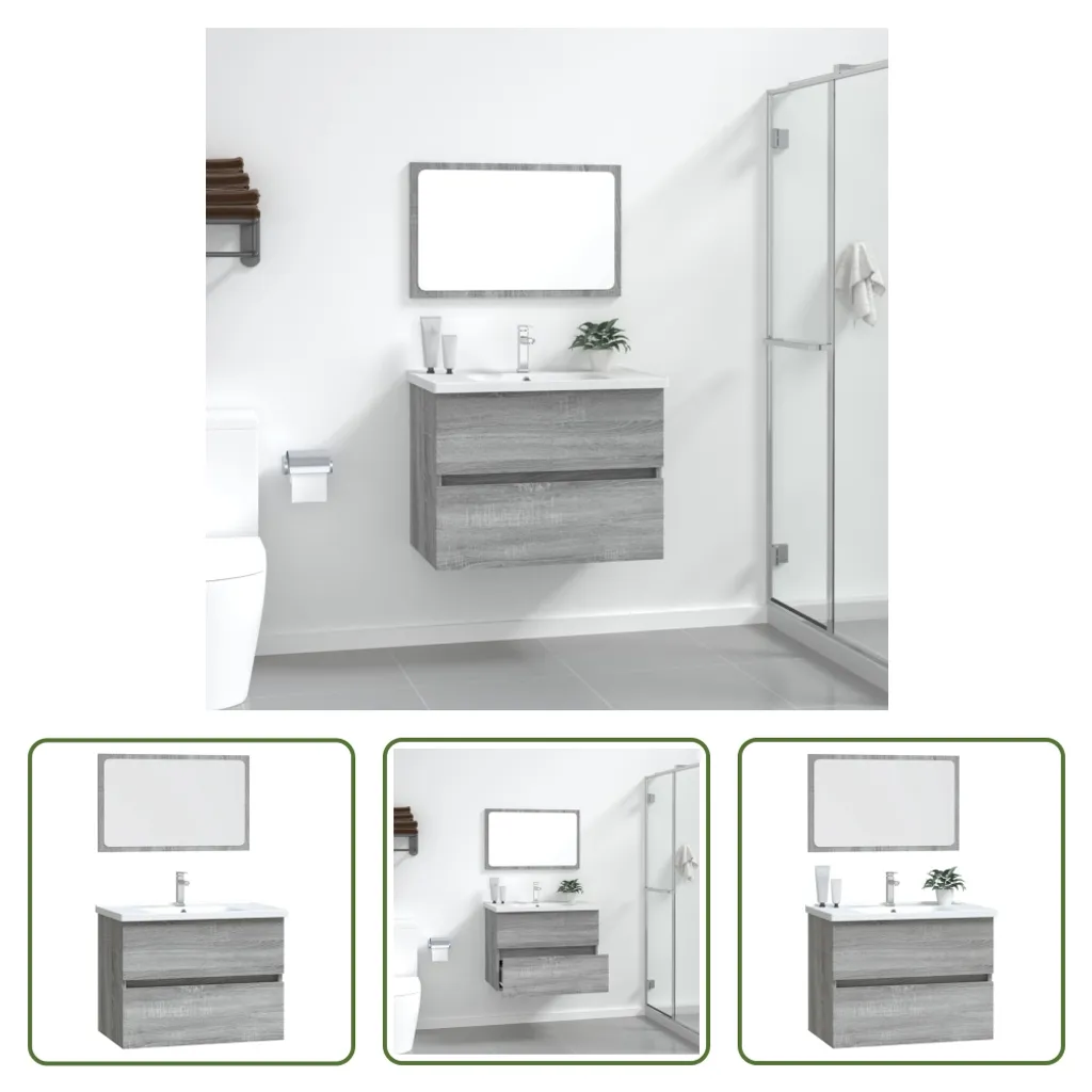 Crea il Tuo Angolo di Relax: Set Bagno The Living Store Grigio Sonoma