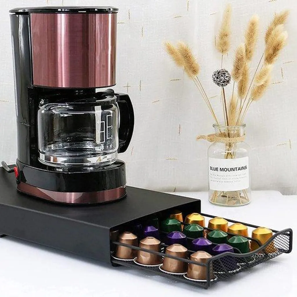Porte-capsules café noir 40 dosettes - Fini le désordre en cuisine