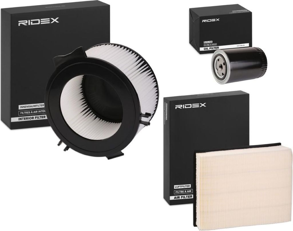 RIDEX Filterset Inspektionspaket Filtersatz für VW Transporter IV Bus (70B, 70C, 7DB, 7DK, 70J, 70K, 7DC, 7DJ) Transporter IV Kastenwagen für SKODA