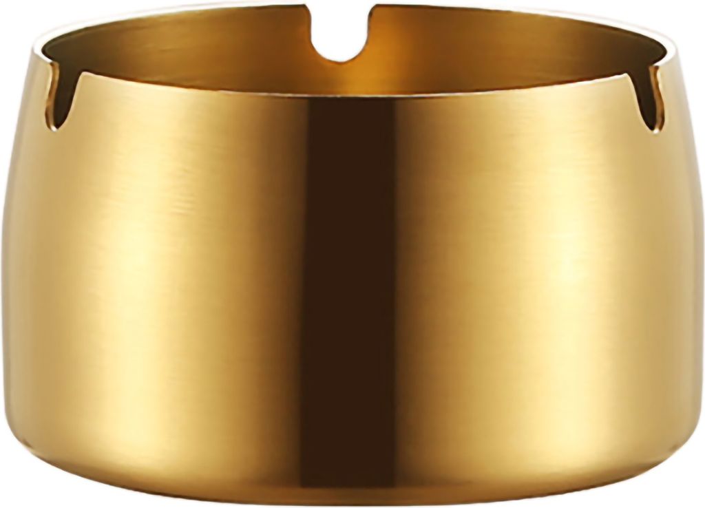 Smoke Asche Halter tragbarer dauerhafter drei Kerben Praktische Rauch -Aschenbechehne für Zuhause-Golden