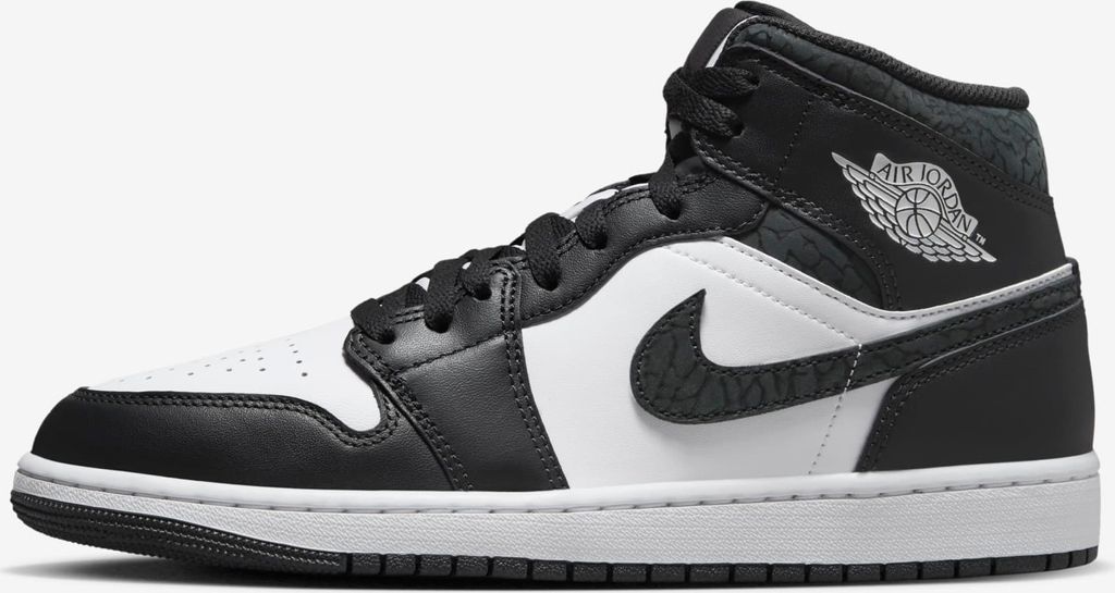 Air Jordan 1 Mid SE "Panda" Black/White, Größe: 47,5