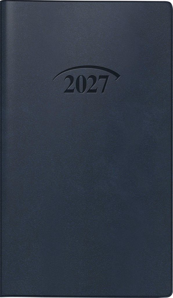 2027 BRUNNEN Taschenkalender9x15cm d ́blau 2S/1M