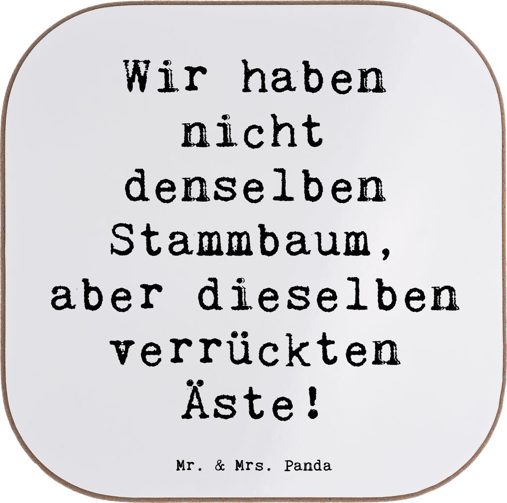 Mr. & Mrs. Panda Untersetzer für Gläser Spruch Adoptivkind Verrückte Äste - Weiß - Geschenk, gläseruntersetzer, Liebe, Familienmitglieder, Ge...