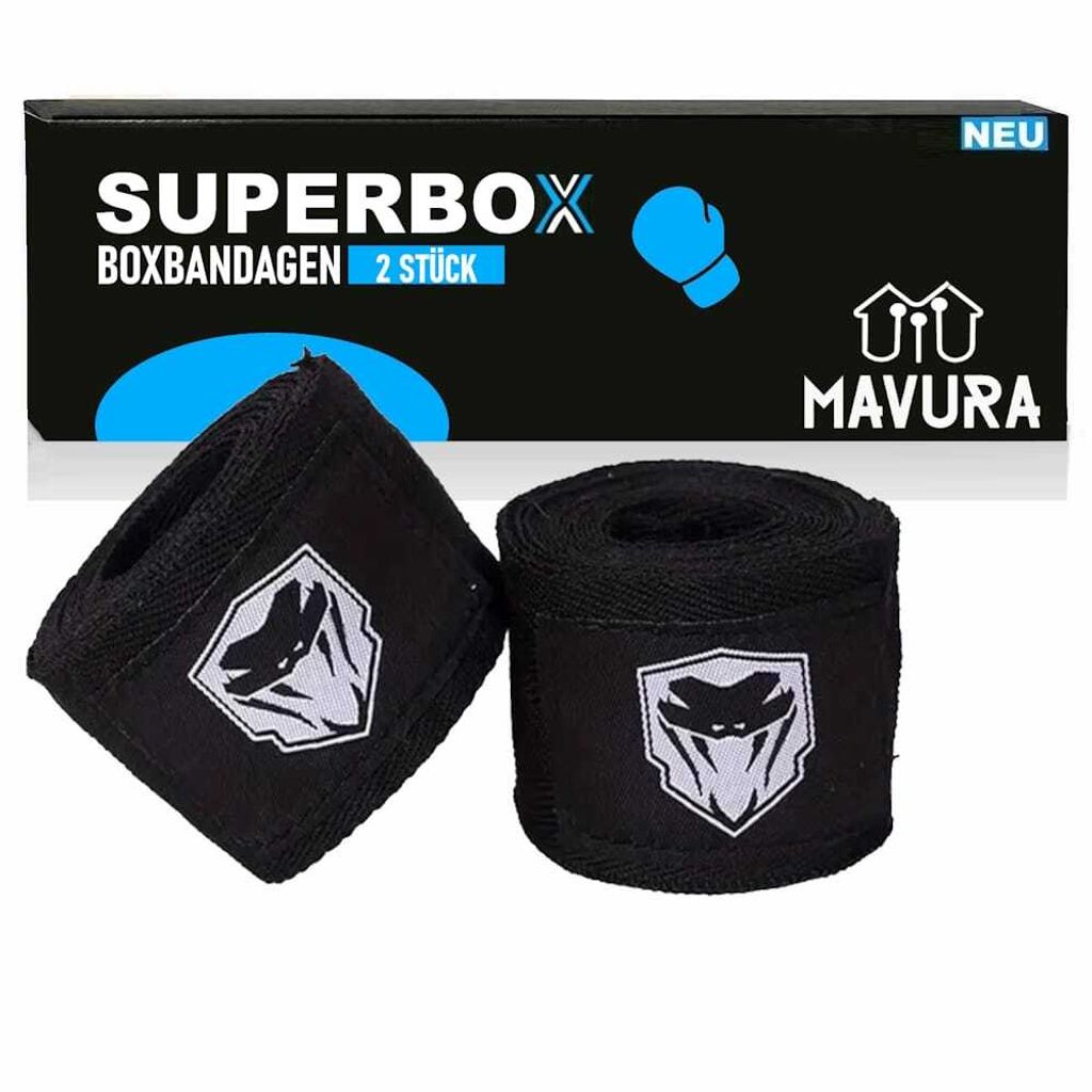 SUPERBOX Boxbandagen Handbandagen Boxen MMA Kickboxen Muay Thai Wraps 2er Set