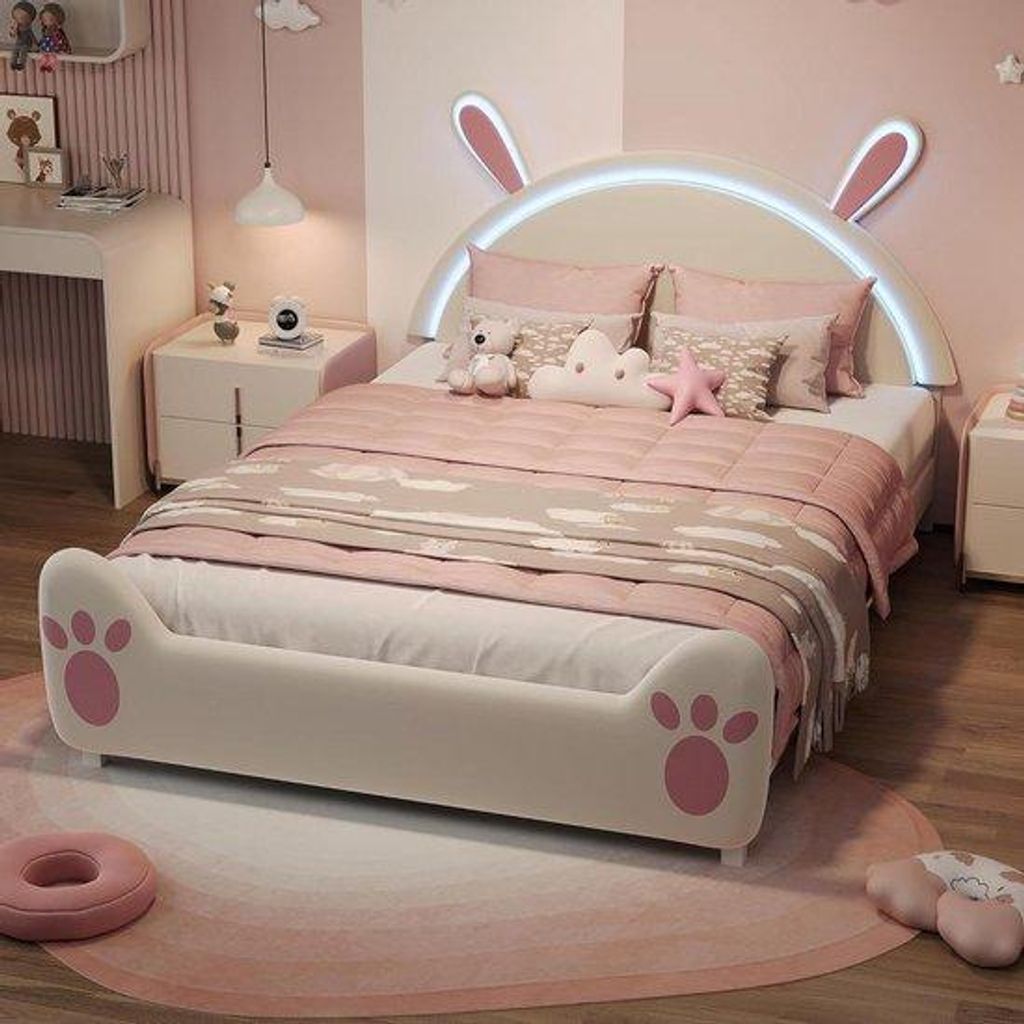 Kinderbett in Blumenform - 140x200 cm - Rosa