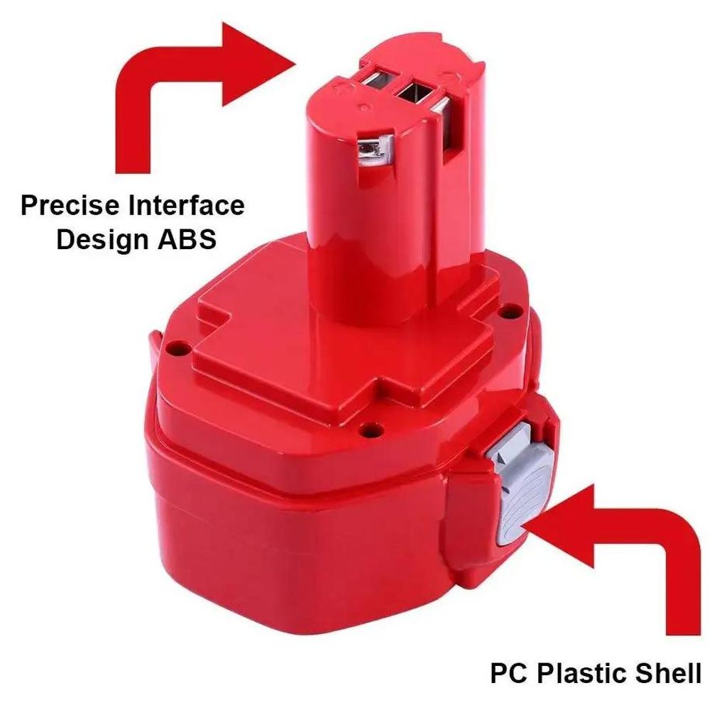 Akku für Makita PA14 14,4V - Ni-MH Werkzeugakku - 12800mAh - Ersatzakku für 1422 1420 1433 192600-1 - passend für 6280D 6281D 6237D - 1 Stück