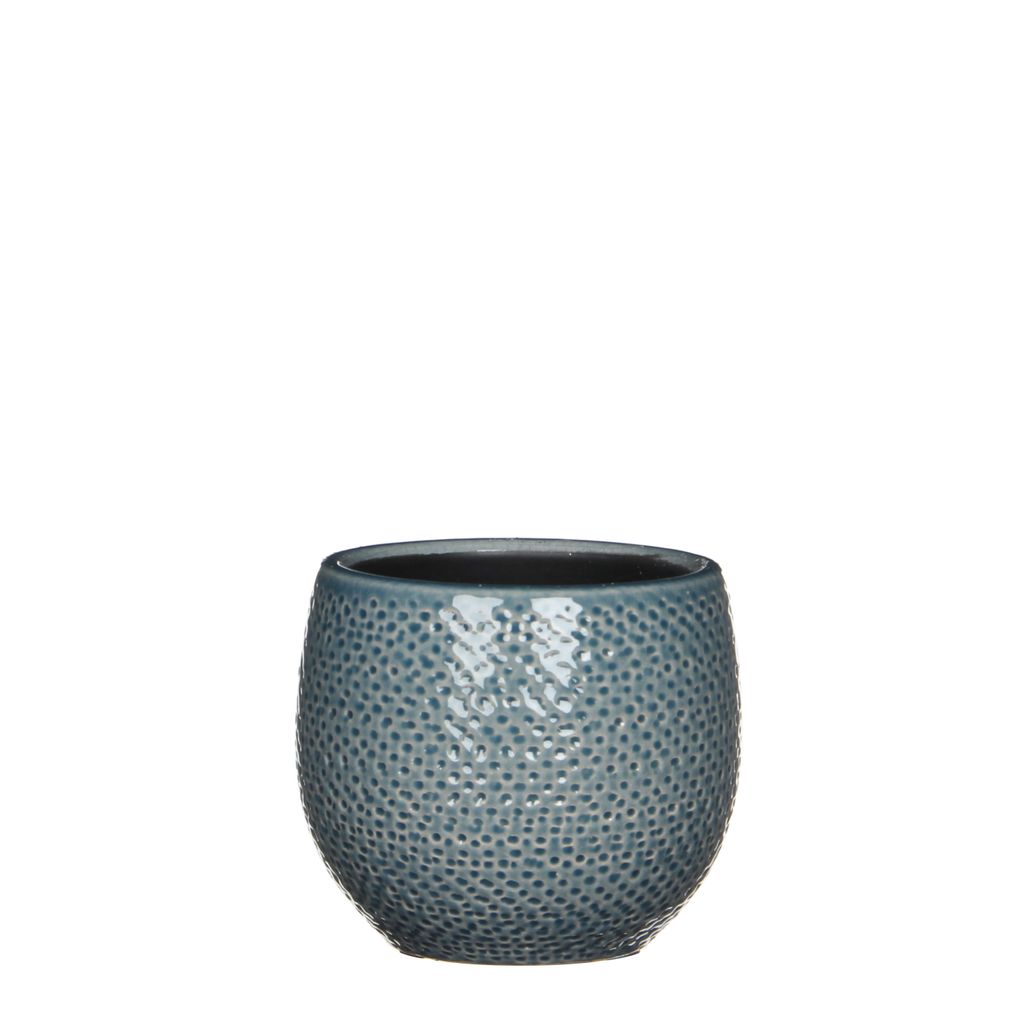 Gabriel Topf rund blau - h12xd14cm