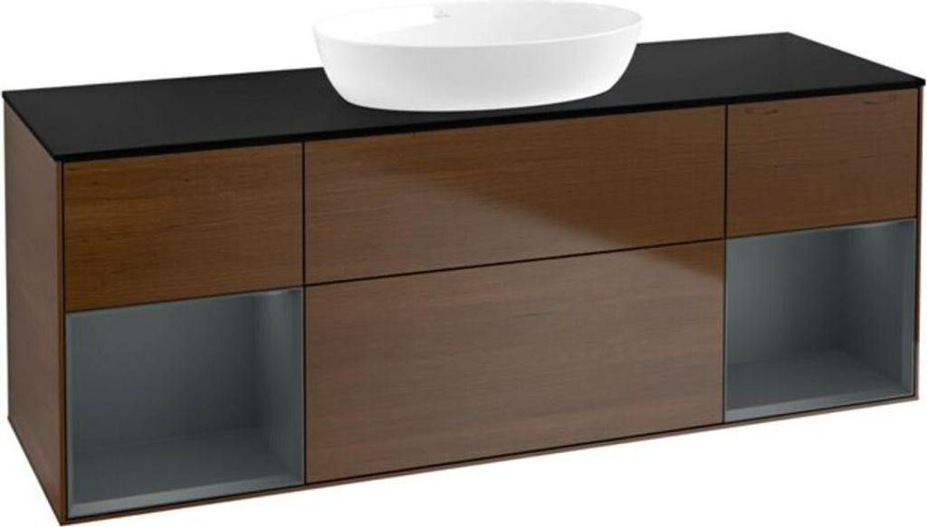 V&B Waschtischunterschrank Wandbeleuchtung Finion 160cm, Pl bla m, Reg md m Lac, wal ven
