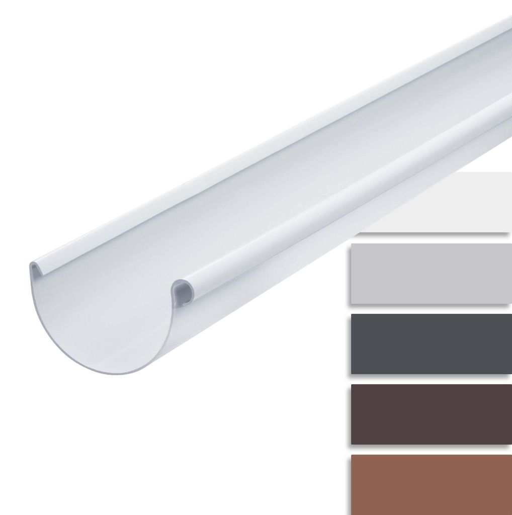INEFA Dachrinne Kunststoff, halbrund, 200cm NW125 / 125mm, Produktbild 