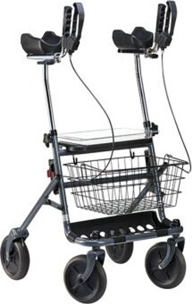 Rollator FAKTO+ ARTHRITIS mit Korb, Tablett,PU,mangan grey Produktbild 