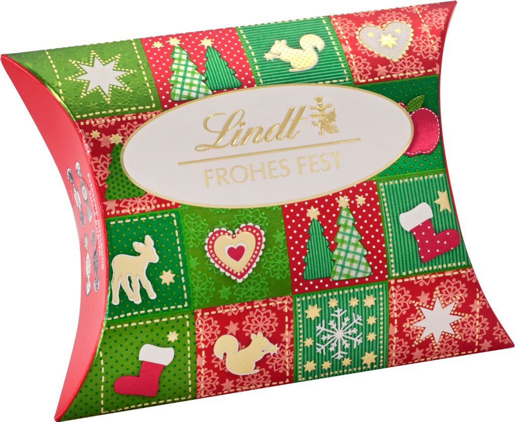 Lindt Frohes Fest Kissen Schokoladen mit verschiedenen Füllungen 46g