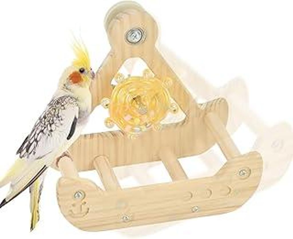 Holz Wellensittich Schaukel Vogelspielzeug Hängespielzeug Vogelspielplatz Geeignet Für Vogelkäfige, Intelligenzspielzeug Für Wellensittiche, Ny...