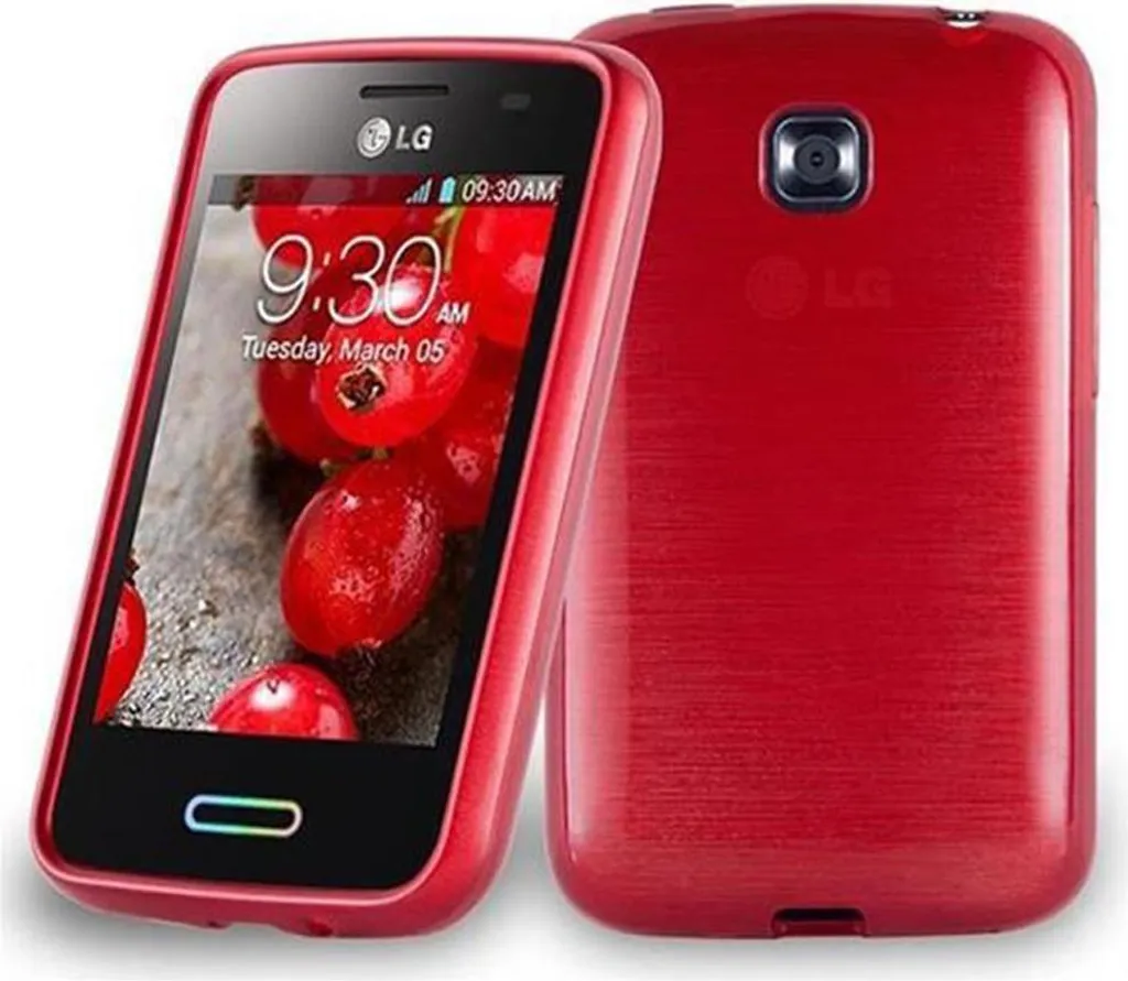 Custodia LG L3 II (2a SIM) Rossa Cadorabo | Cover Morbida e Sicura