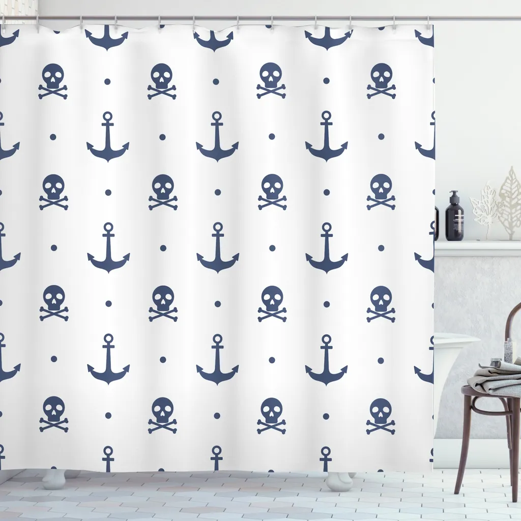 Recensione Tenda Doccia ABAKUHAUS 175x180 Blu Navy con Ganci