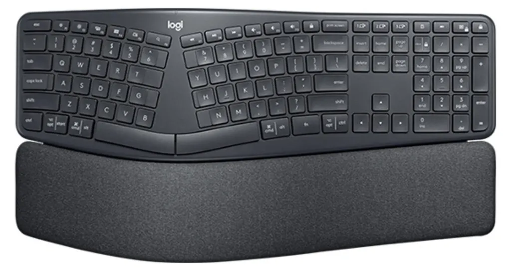 Clavier Ergonomique Bluetooth Logitech ERGO K860 avec Repose-Poignets