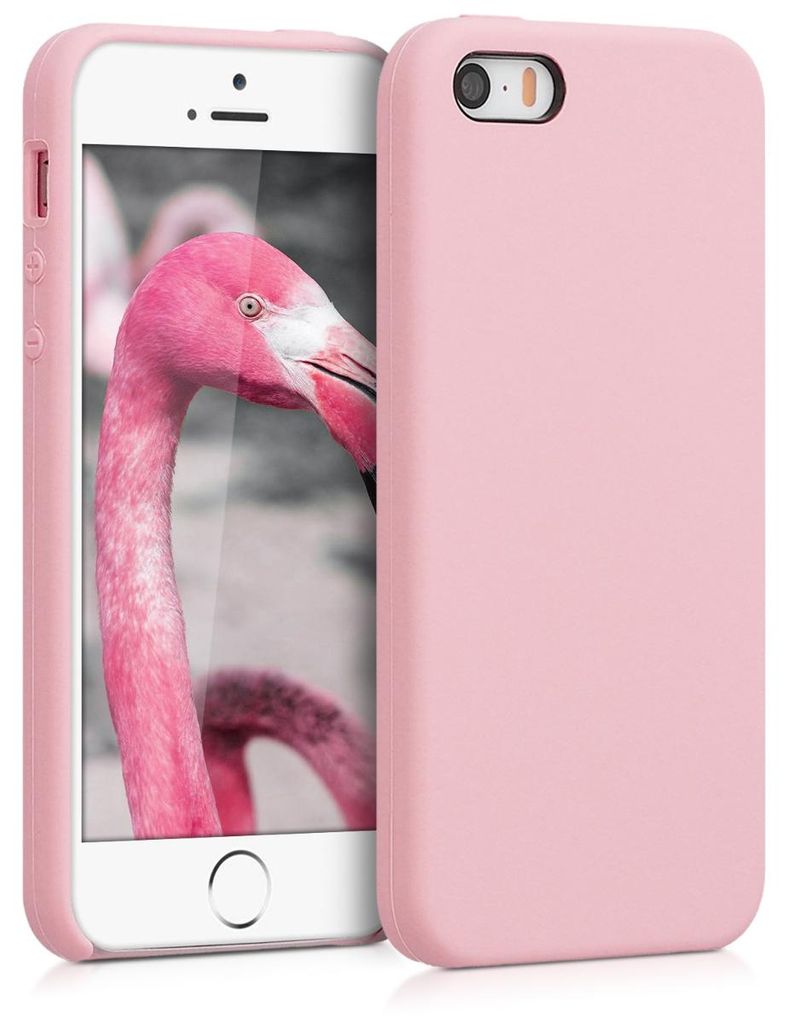 kwmobile Handyhülle für Apple iPhone SE (1.Gen 2016) / iPhone 5 / iPhone 5S Hülle - Case Silikon - Kabelloses Laden - Schutzhülle Cover in Vintage