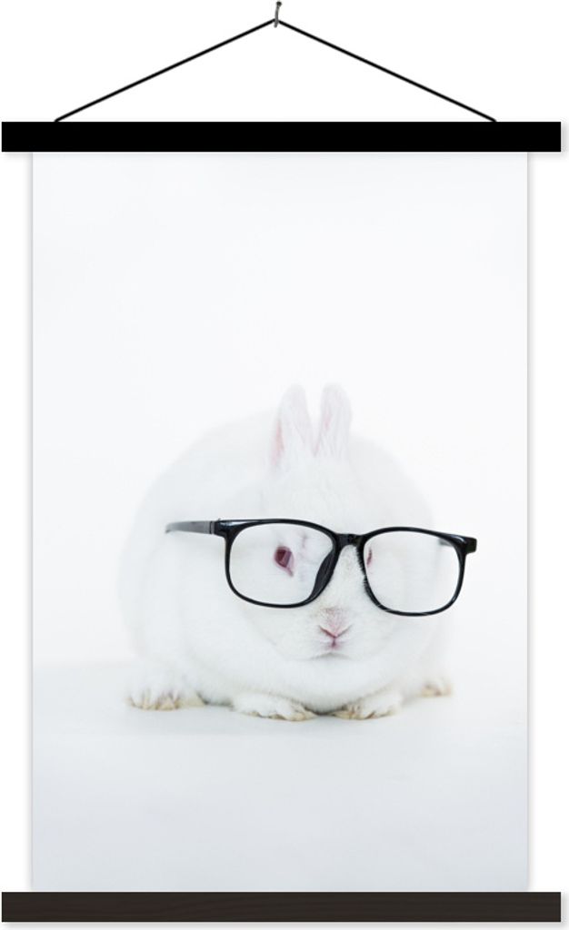 MuchoWow® Textilposter Kaninchen - Brille - Hipster 40x60 Produktbild 