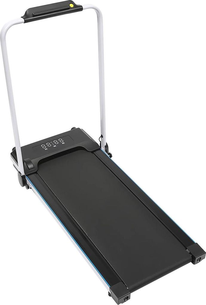 Klappbares Laufband - Walking Pad/Gehband - LED-Display - Fernbedienung - Lauffläche 80–120 x 30–50 cm - Für Zuhause/Büro - Schwarz