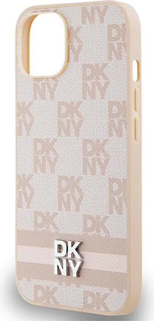 DKNY Custodia iPhone 15 Plus Rosa Pelle - Accessorio Moda Luxury - 6