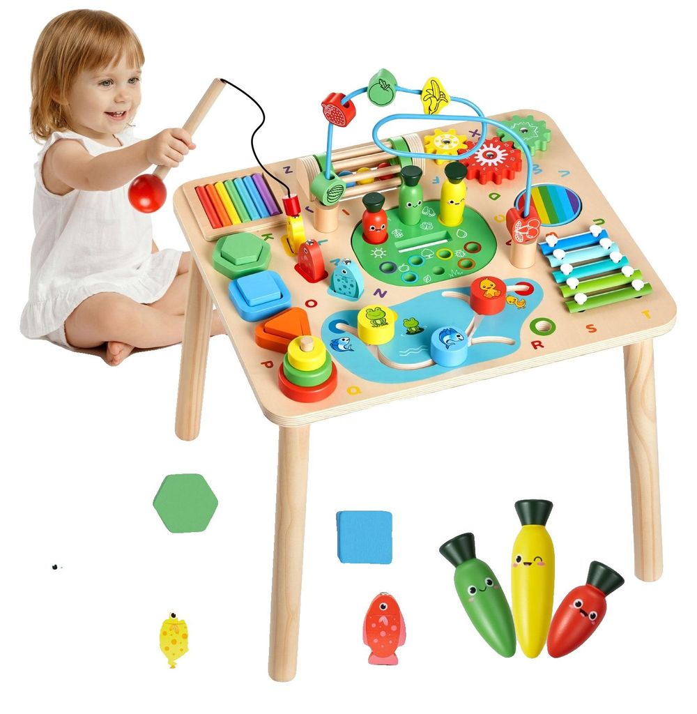 Tavolino attività in legno VEVOR, giocattoli Montessori, Immagine del prodotto 