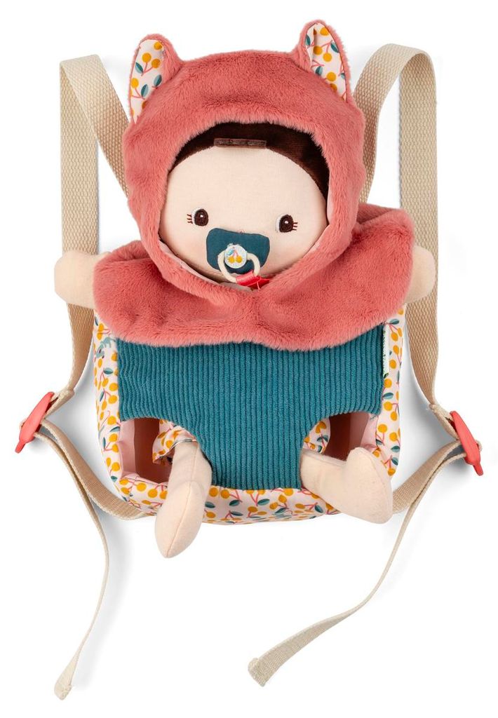 Lilliputiens Babypuppe Jeanne mit Trage und Zubehör - Stoffpuppe