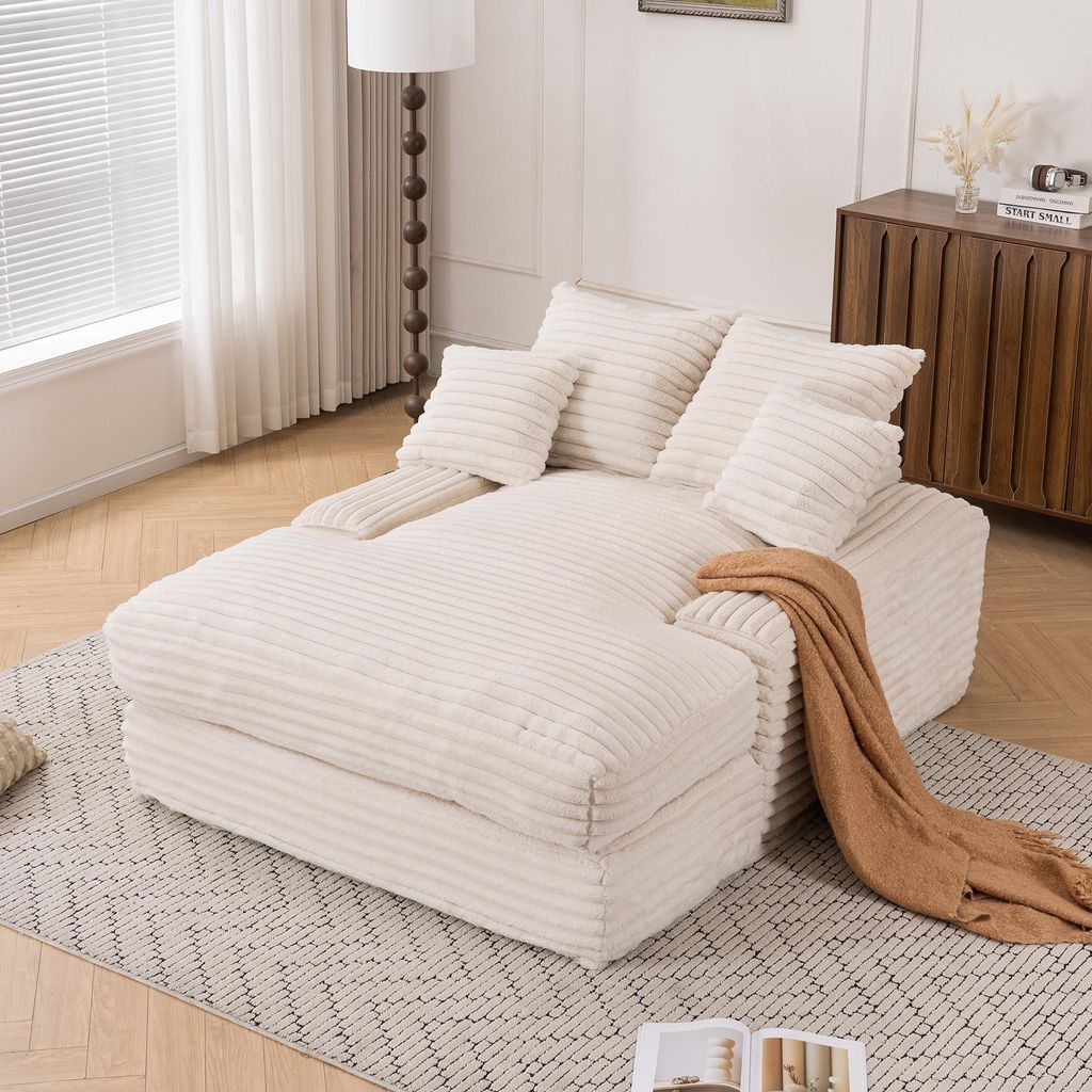 Sweiko 027-Luxury Cord Sofa, nowoczesny design, 4 poduszki, Zdjęcie produktu 