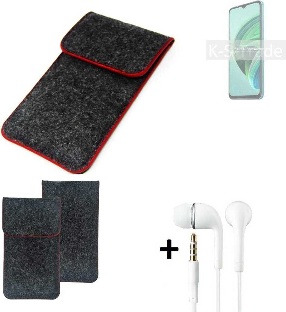 K-S-Trade Handy Schutz Hülle kompatibel mit Xiaomi Redmi Note 11E 5G Schutzhülle Handyhülle Filztasche Pouch Tasche Case Sleeve Filzhülle