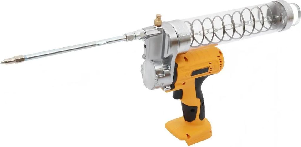 Fettpresse - Elektrisch Akkubetrieben - Druck 8000 PSI - Fördermenge 60 l/min - Kapazität 900 cc - Schlauch 10000 PSI - Li‐Ion 21/24 V (ohne Ak...