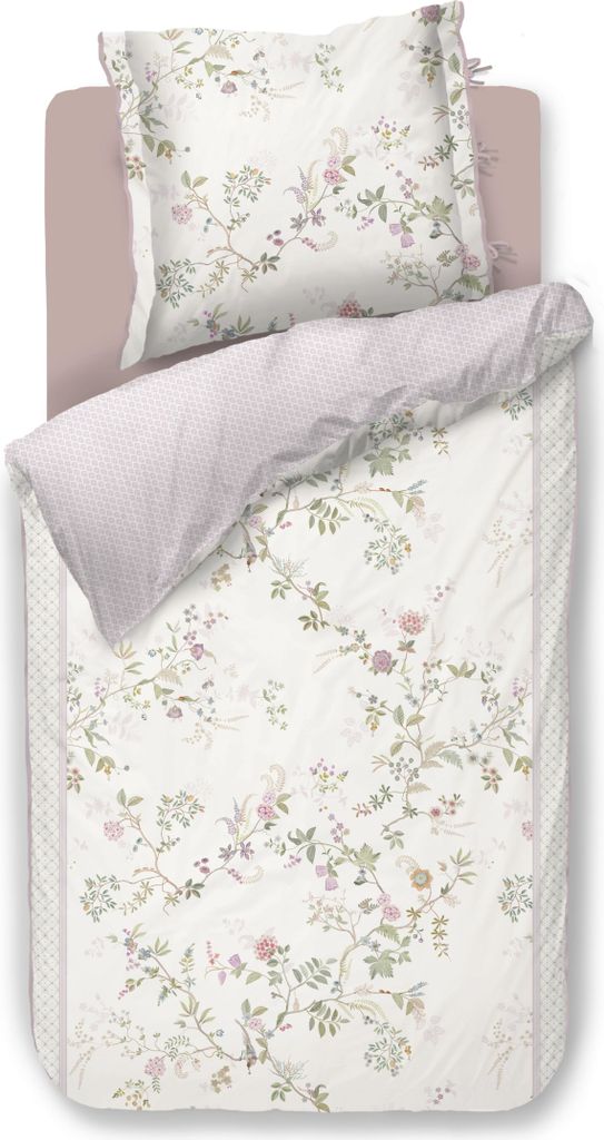 Pip Studio Perkal-Bettwäsche-Garnitur Bustani Farbe Weiss Größe 135x200+80x80