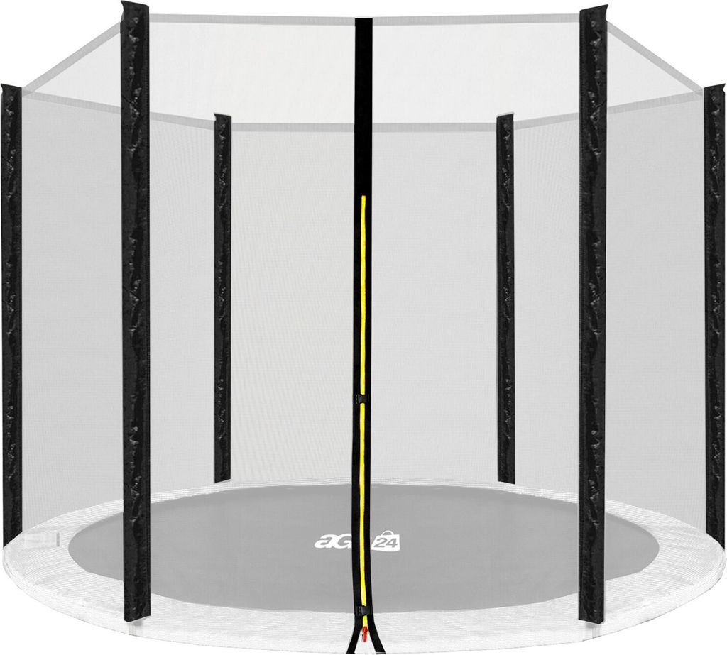 Aga Sicherheitsnetz für Trampolin 220 cm für 6 Stangen Schwarzes Netz / Schwarz