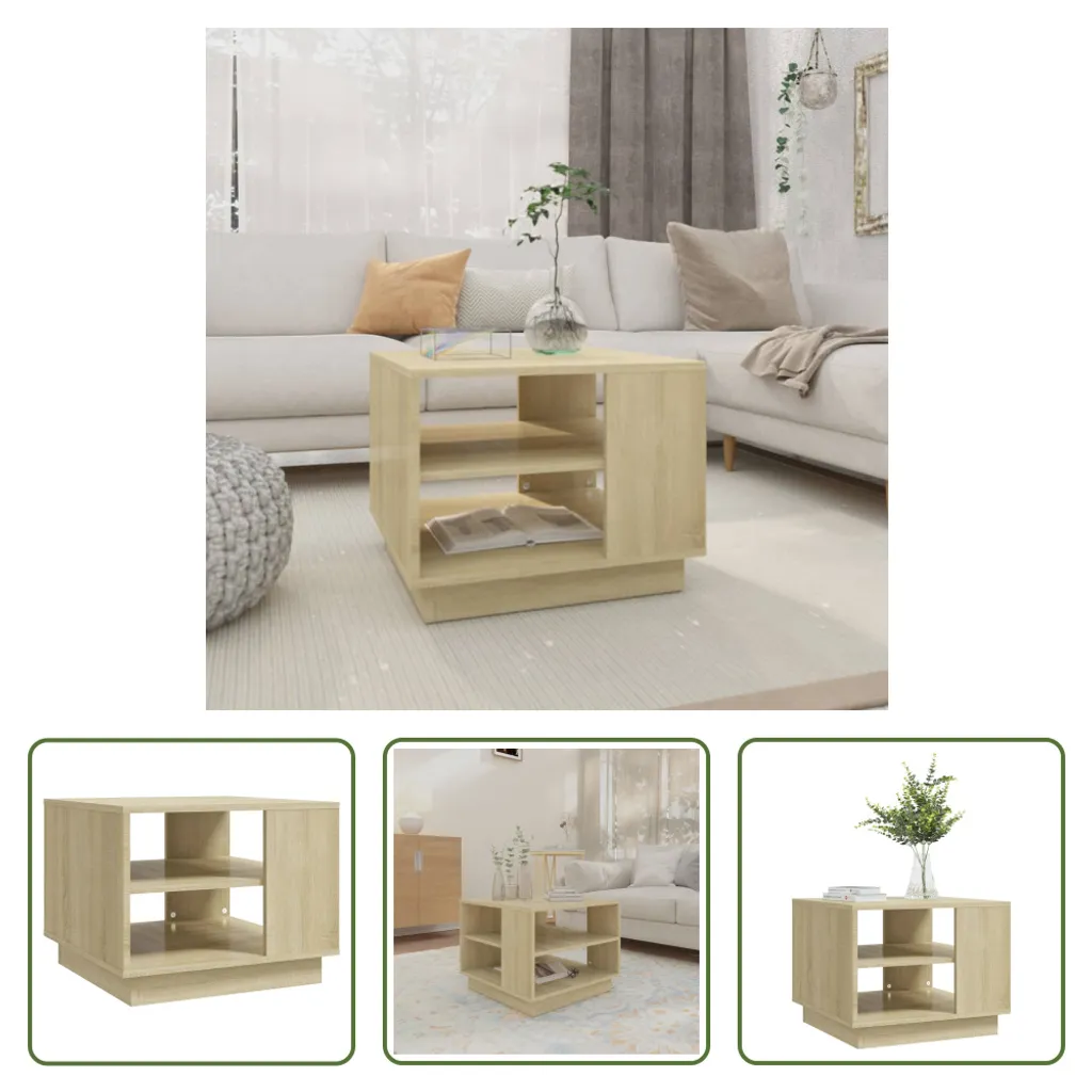 Tavolino Rovere Sonoma 55x55x43 | Il Must-Have per un Salotto Instagrammable - 8
