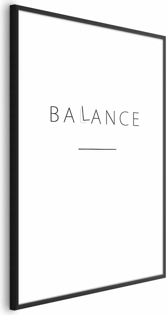 Quadro Equilibrio Zen 60x90 Cornice Nera Sottile - Design Moderno Casa