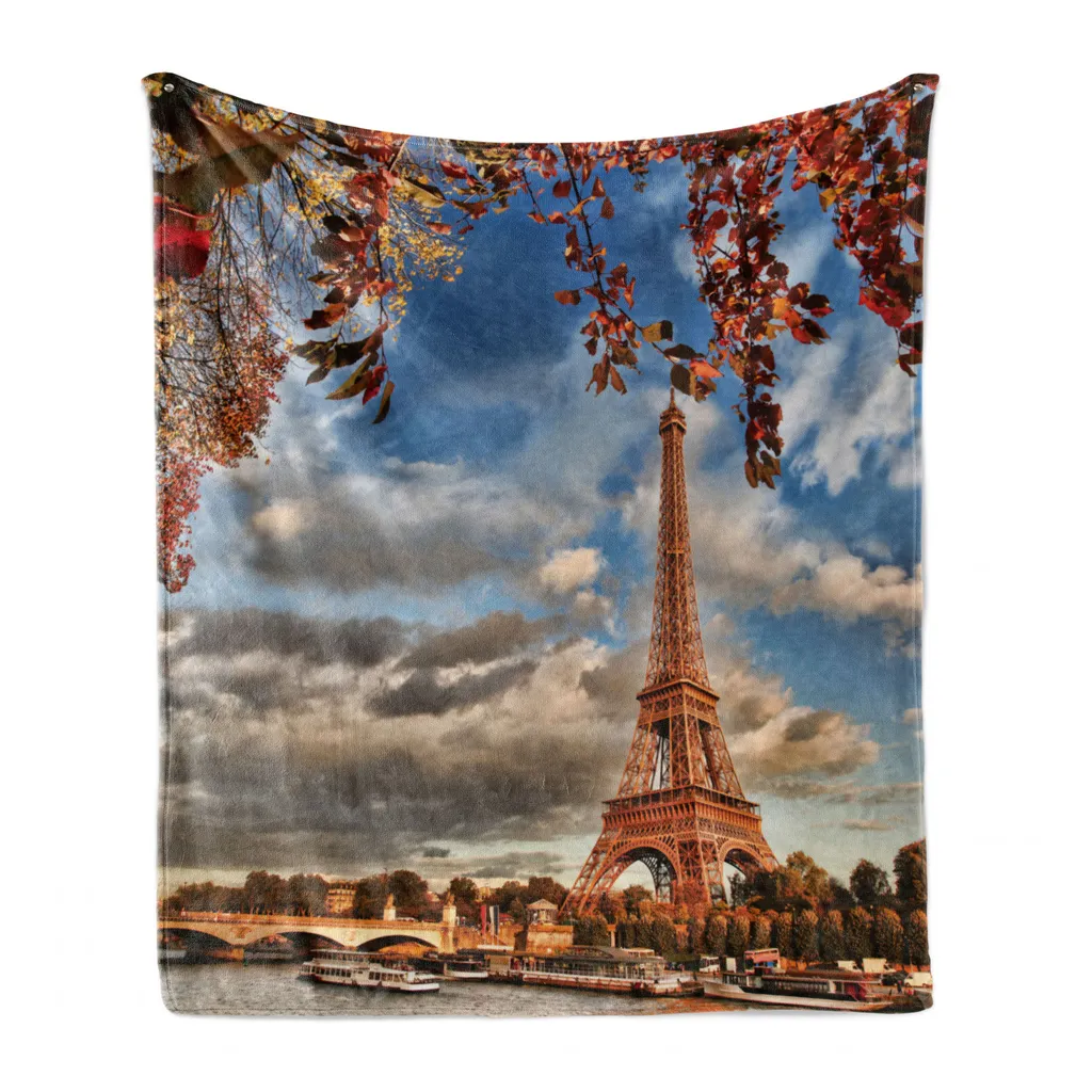 Coperta Plaid Abakuhaus Eiffel 125x175: Arredo Autunnale Burnt Sienna