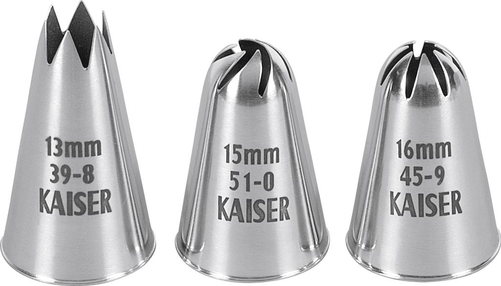 KAISER Profi-Tüllensortiment Patisserie Edelstahl 3teilig Obrázok produktu 
