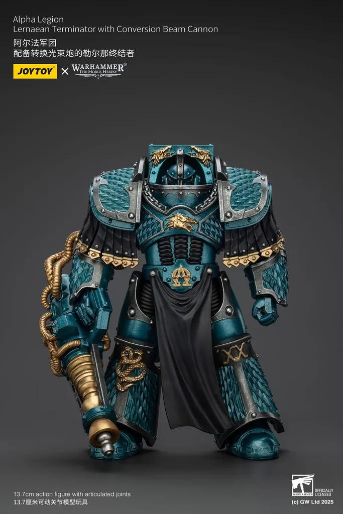 Statue Warhammer Alpha Legion Lernaean Terminator avec Canon Faisceau