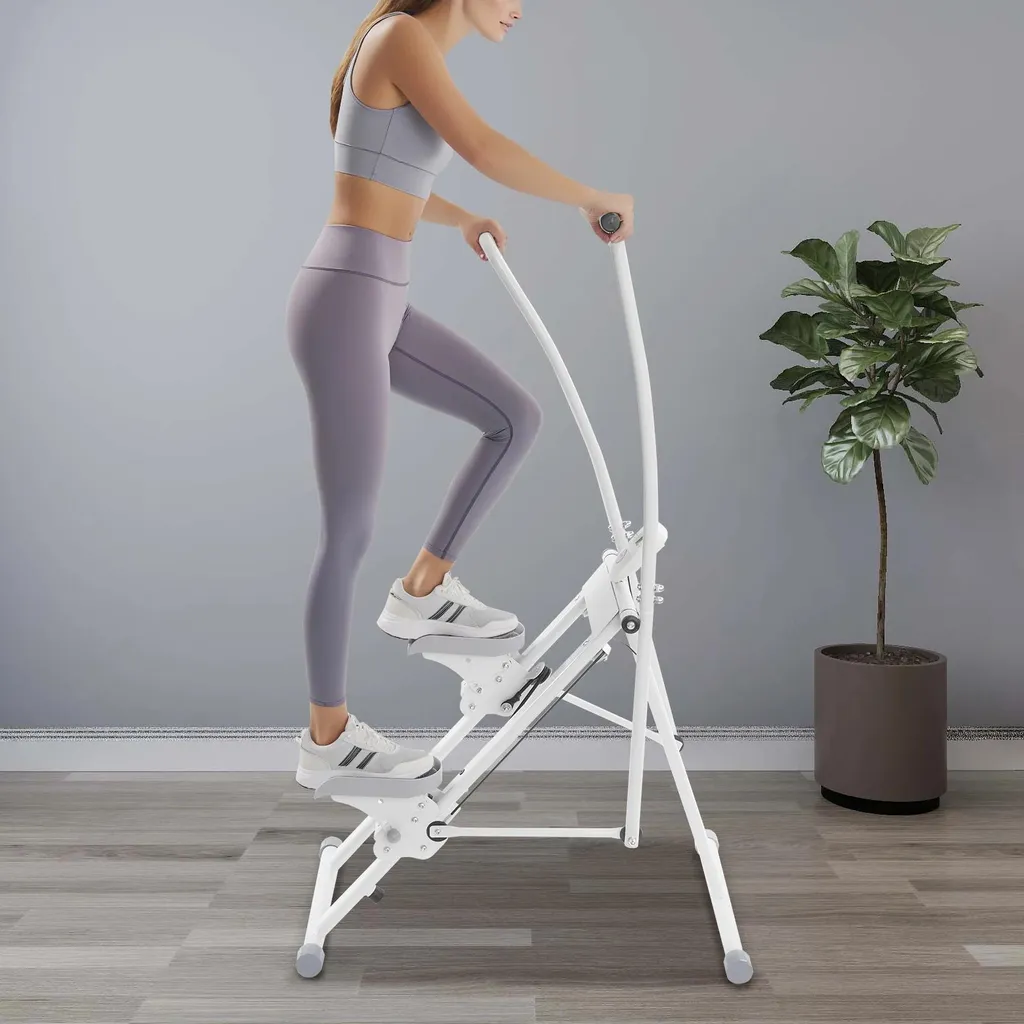 Vertical Climber - Stepper d'Escalier Blanc pour Tonifier Corps sans Chocs