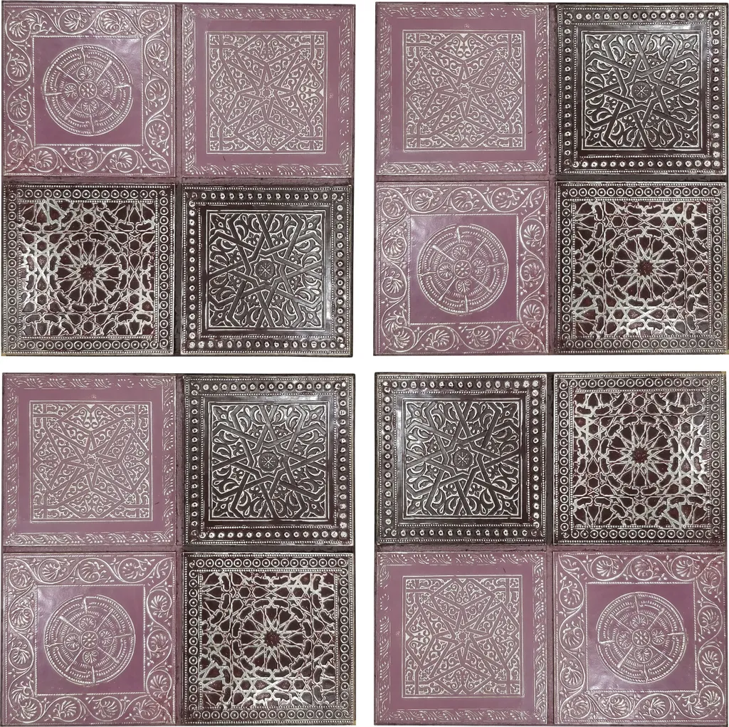 Décoration murale pour salon oriental : set de 4 disques métal Sahra