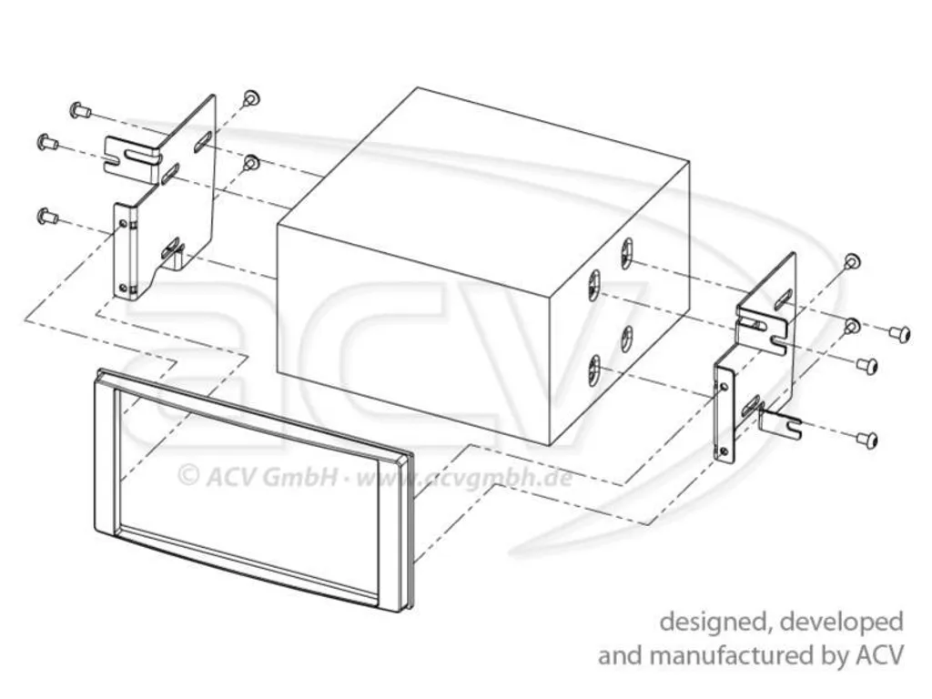 Cadre d'intégration autoradio 2-DIN pour Subaru Forester Impreza Noir