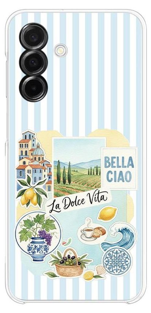 Flexible Hülle für das Samsung Galaxy A26, Kameraschutz, TPU Silikon transparent, Urlaub in Italien, italienische Spezialitäten, La Dolce Vita