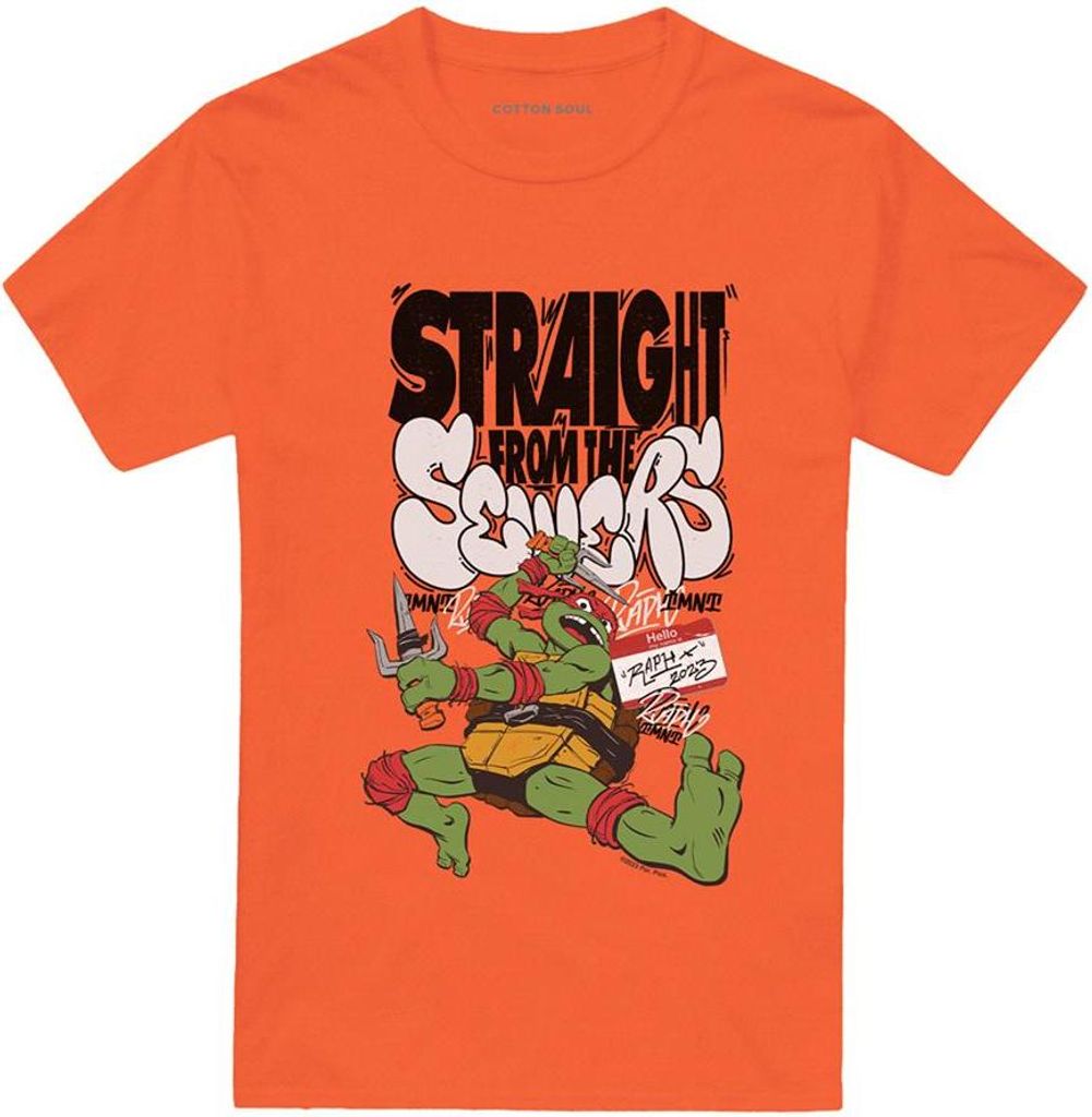 TMNT - "Mutant Mayhem Raph Sewers" T-Shirt für Herren/Damen Uni TV20952 (M) (Orange)