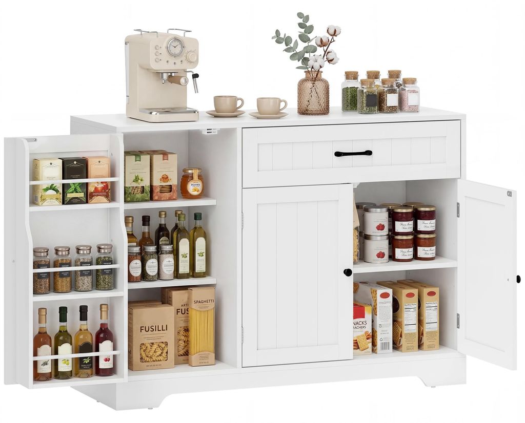 HOMCOM Credenza con cassetti e ripiani regolabili per il Immagine del prodotto 
