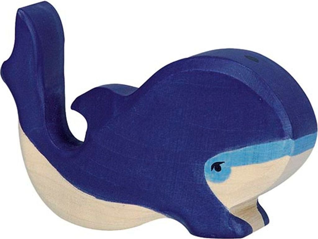 Holztiger 80196 Blauwal, klein, blau